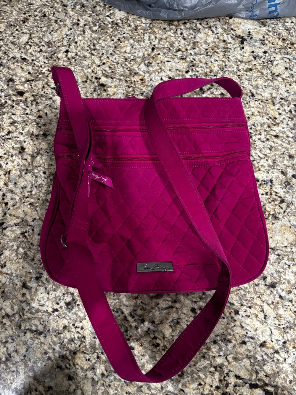 Vera Bradley Quilted Crossbody Bag - Fuchsia